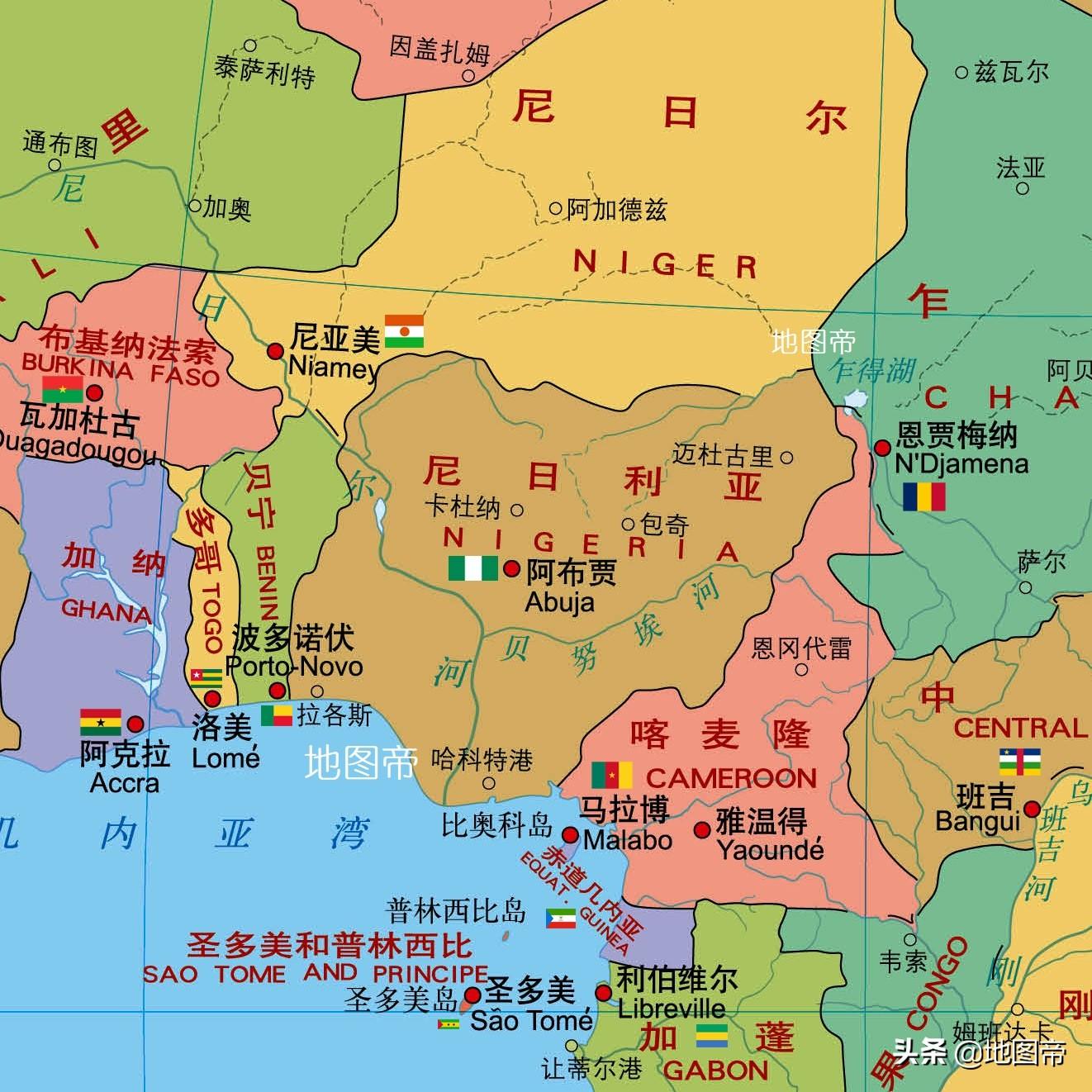 非洲著名城市地图图片